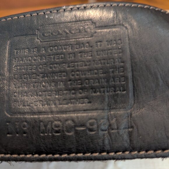 COACH vintage 9311 mini black leather bag baguette - Picture 10 of 11